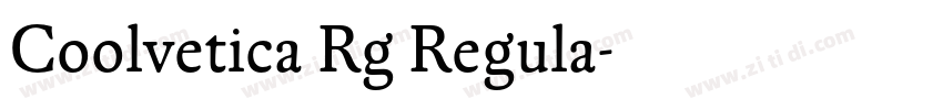 Coolvetica Rg Regula字体转换